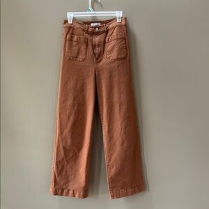 LOFT Wide Leg Pants in Brown